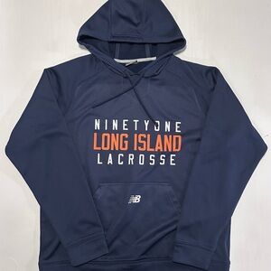 New Balance Men's Size Large Blue Hoodie “Ninetyone Long Island Lacrosse” Rare